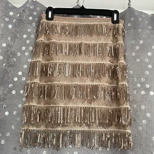 Forever 21 sequin fringe mini skirt